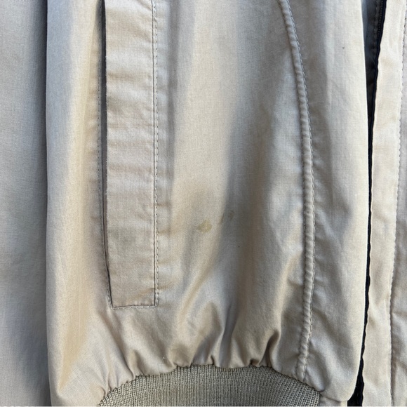 90s Dark Beige and Black Reversible Bomber Jacket - Picture 10 of 10